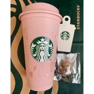 スターバックスコーヒー(Starbucks Coffee)のバレンタイン2024リユーザブルカップ専用ドリンクホールキャップベアリスタ(タンブラー)