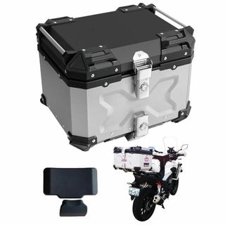 値下げ中★バイクリアボックス アルミトップケース (45L Silver 銀)(装備/装具)