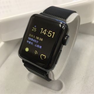 アップルウォッチ(Apple Watch)のApple Watch series2 38mm アップル ブラックステンレス(その他)