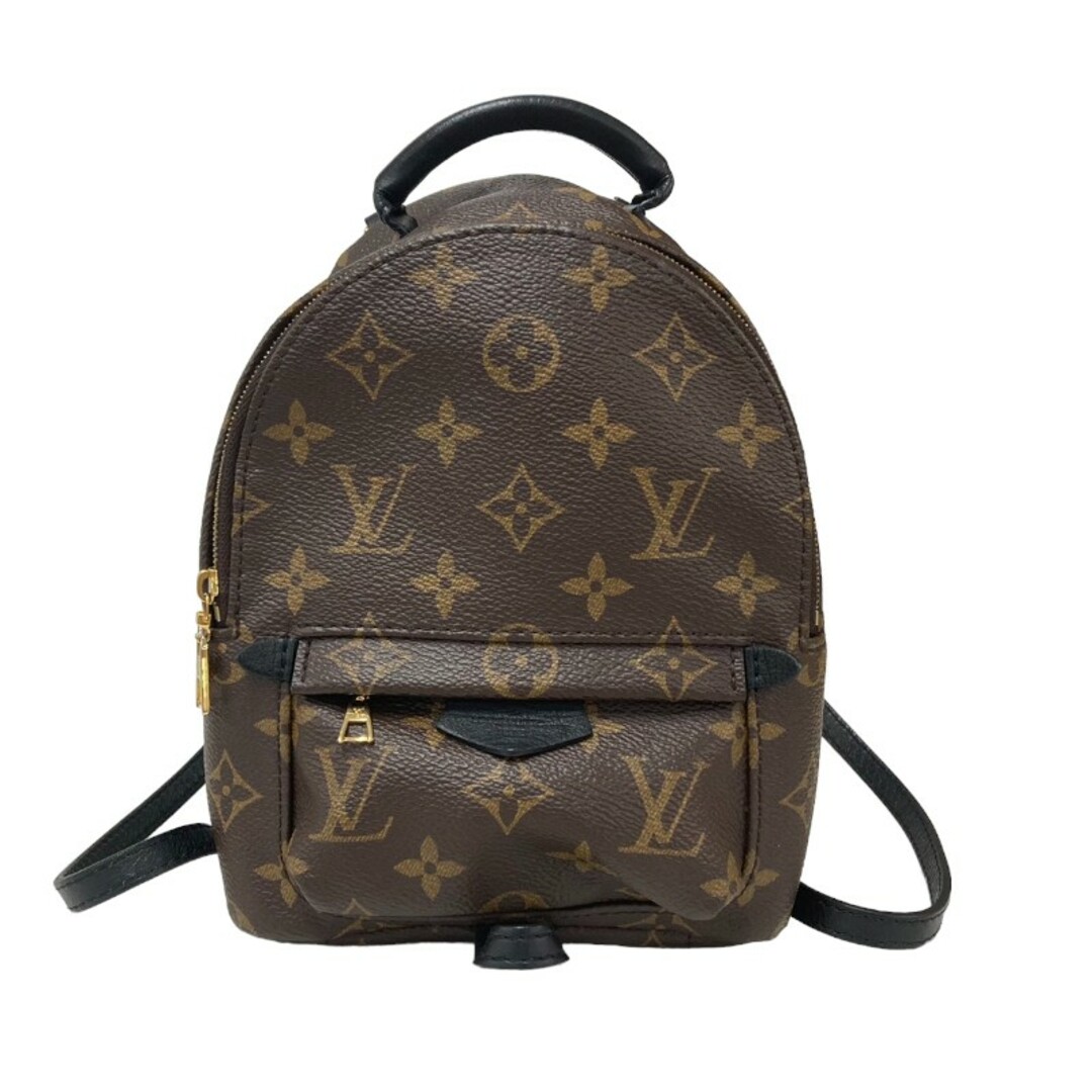 ルイ・ヴィトン LOUIS VUITTON パームスプリングスバックパックMINI M44873 ブラウン モノグラム レディース リュック・デイパックファスナーポケットx1内側