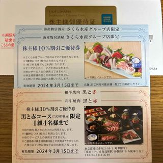 【最新】梅の花　株主優待セット(レストラン/食事券)