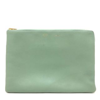 セリーヌ(celine)のセリーヌ CELINE セカンドバッグ カバン ポーチ クラッチバッグ レザー グリーン系(クラッチバッグ)