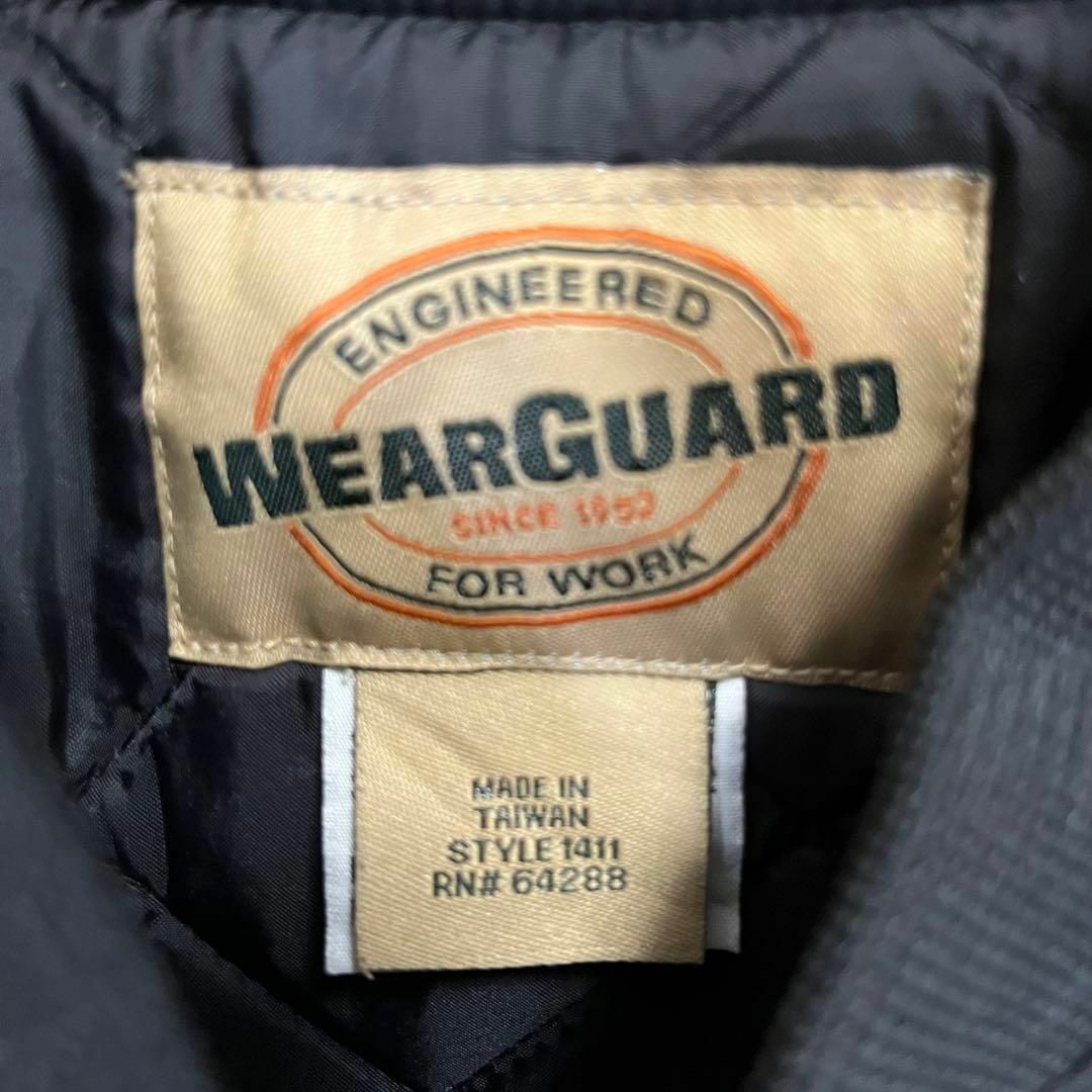アメリカ古着WEAR GUARD中綿キルティングジップアップワークジャケット黒L メンズのジャケット/アウター(ブルゾン)の商品写真