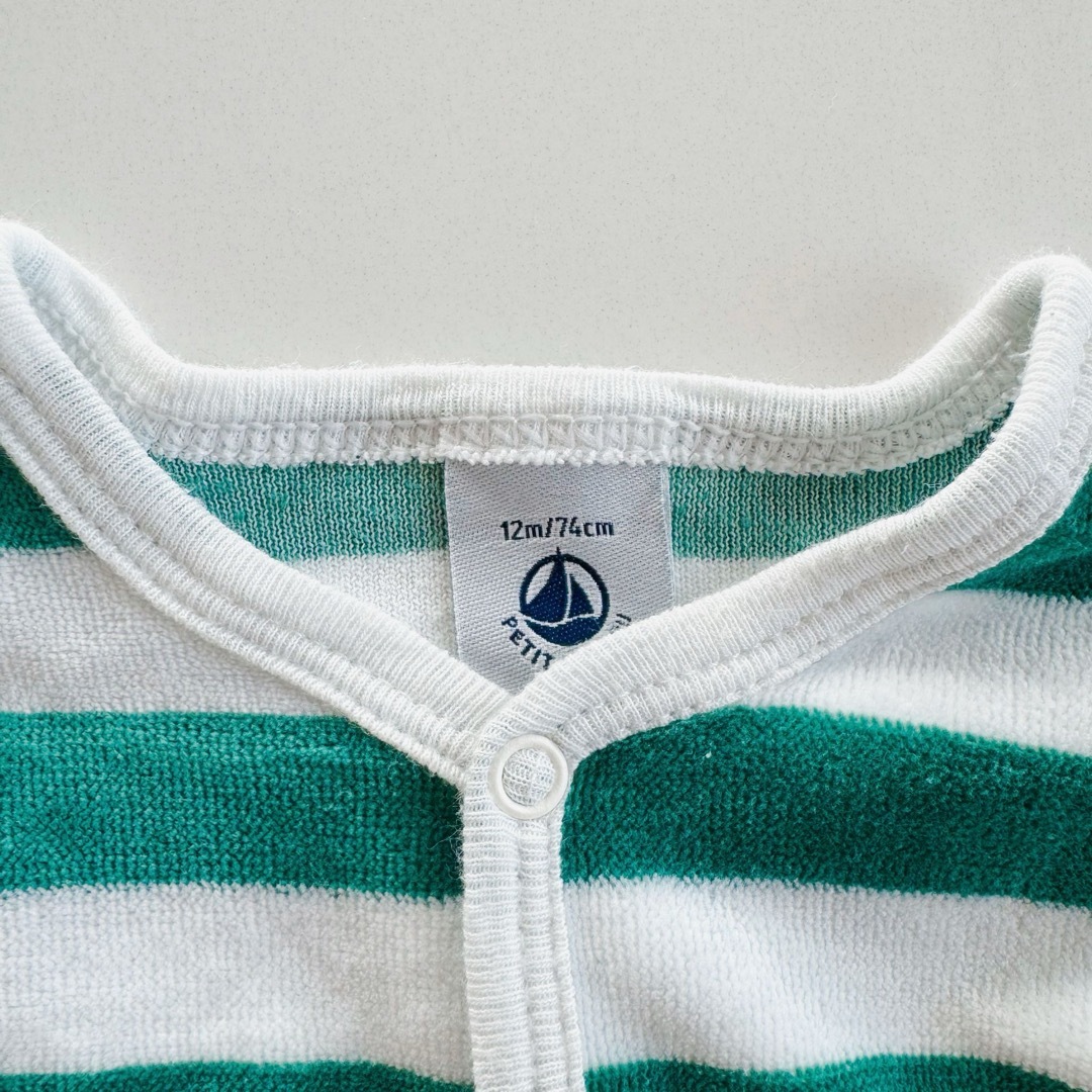 【美品】PETIT BATEAU/カバーオール・ロンパース （12m/74cm）