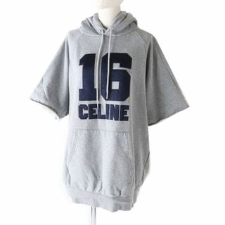 美品✨CELINE セリーヌ ロゴ パーカー スウェット グレー