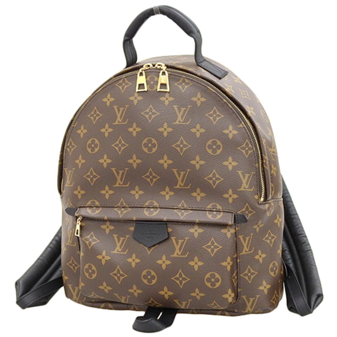 約18cmハンドル高さLOUIS VUITTON(ルイ・ヴィトン) モノグラム パームスプリングス バックパック MM リュック・バックパック ショルダー 肩掛け リュックサック モノグラムキャンバス ブラウン茶 ブラック黒 ゴールド金具 M44874(2024年1月現在現行品) レディース 40802072864【アラモード】