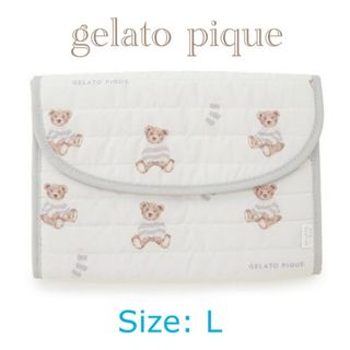 ジェラートピケ(gelato pique)のgelato pique ジェラートピケ ボーダーベア柄 母子手帳ケースL3(母子手帳ケース)