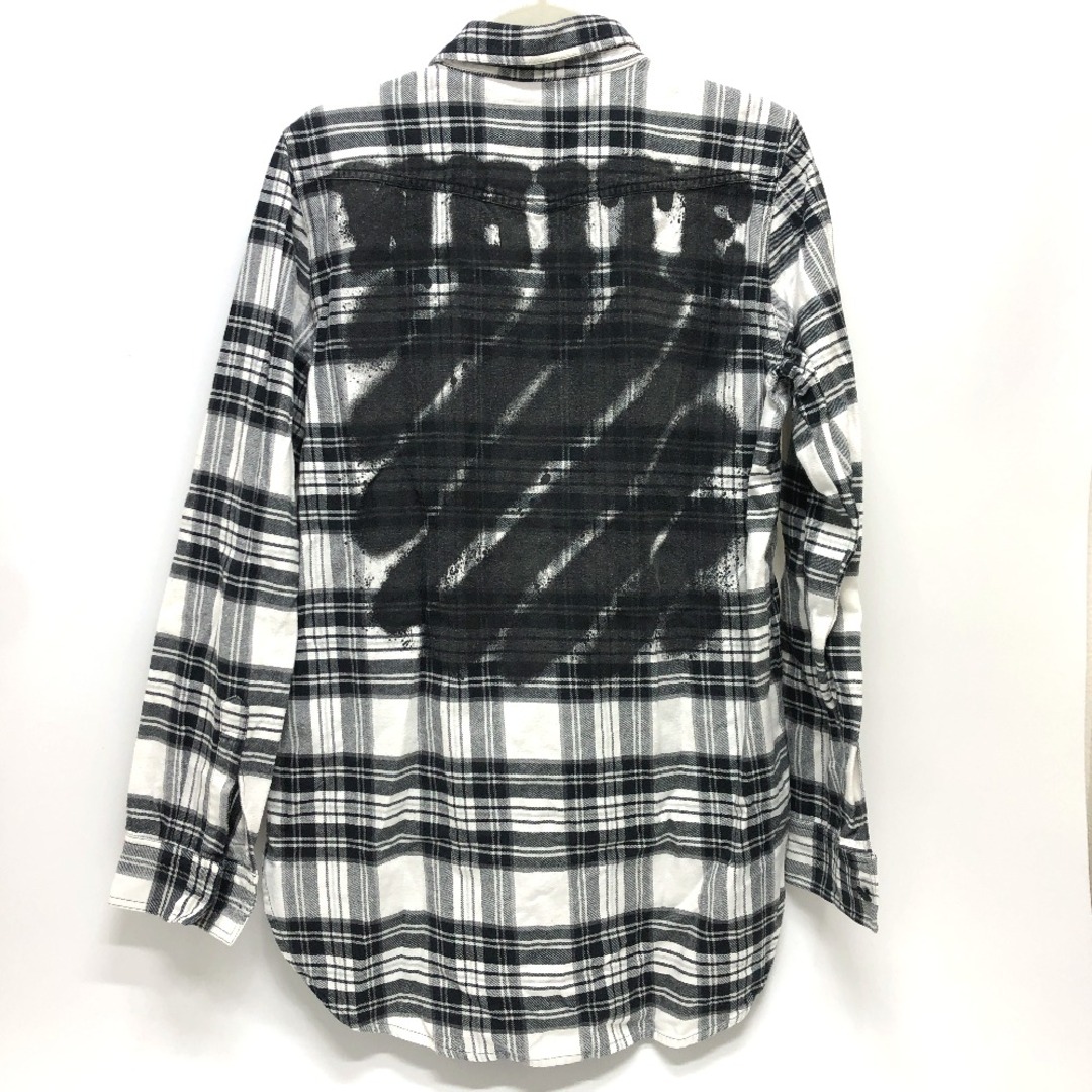 OFF-WHITE(オフホワイト)のオフホワイト OFF-WHITE スプレー チェック柄 長袖シャツ コットン ホワイト メンズのトップス(シャツ)の商品写真