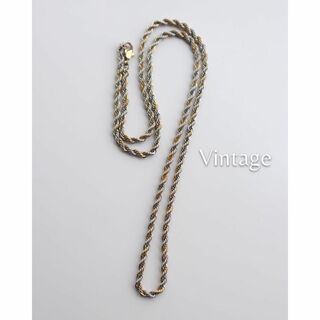 アートヴィンテージ(ART VINTAGE)の【vintage】バイカラー ロープ チェーン ネックレス 金×銀 カラー(ネックレス)