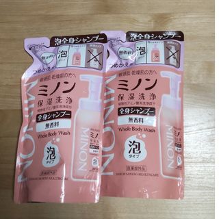 ダイイチサンキョウヘルスケア(第一三共ヘルスケア)のミノン 全身シャンプー 泡タイプ 詰替用 400ml2個セット(ボディソープ/石鹸)