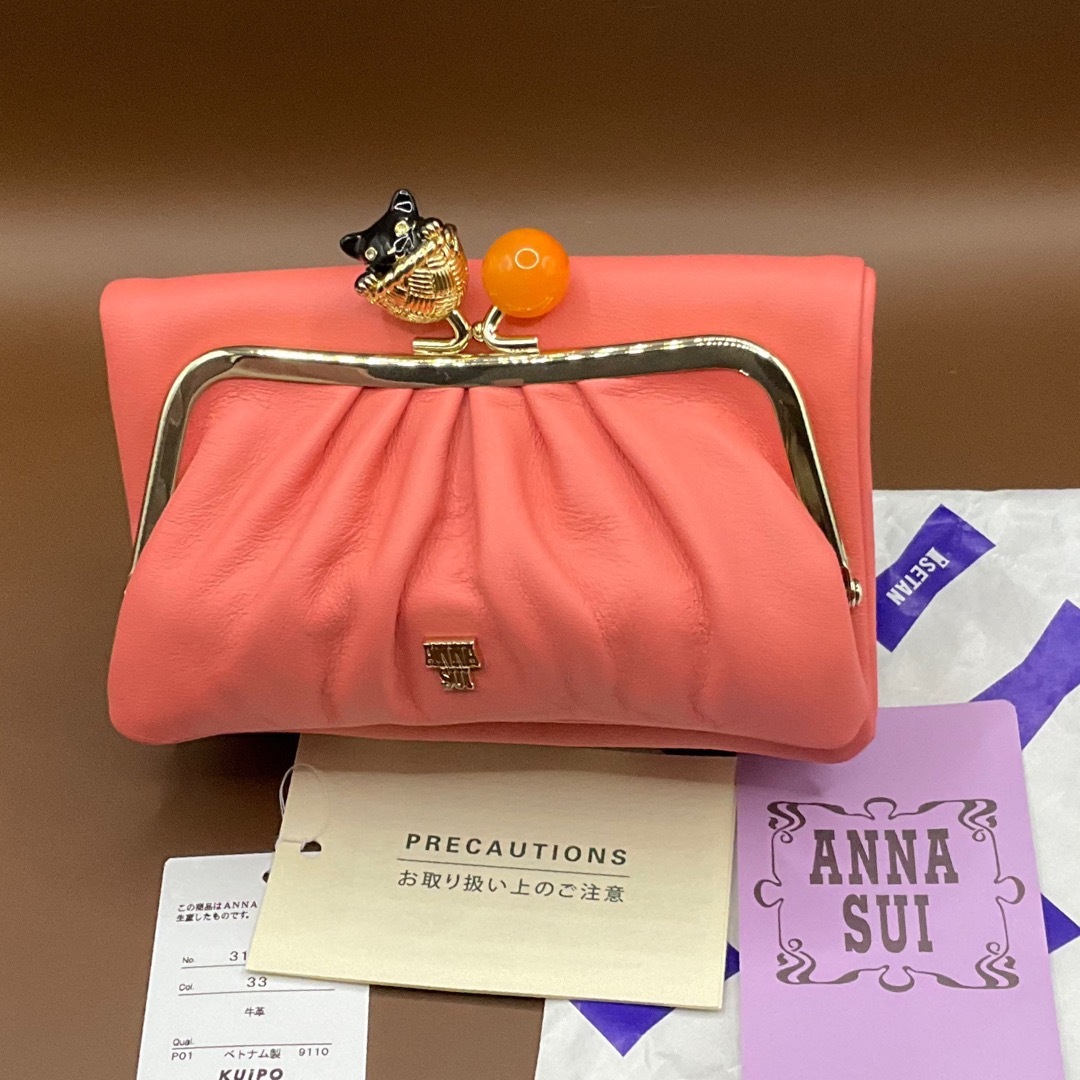 ANNA SUI - 幸運ねこ☆新品ピンク縁起猫ちゃんのアナスイ二 ANNA SUI - 幸運ねこ☆新品ピンク縁起猫ちゃんのアナスイ二