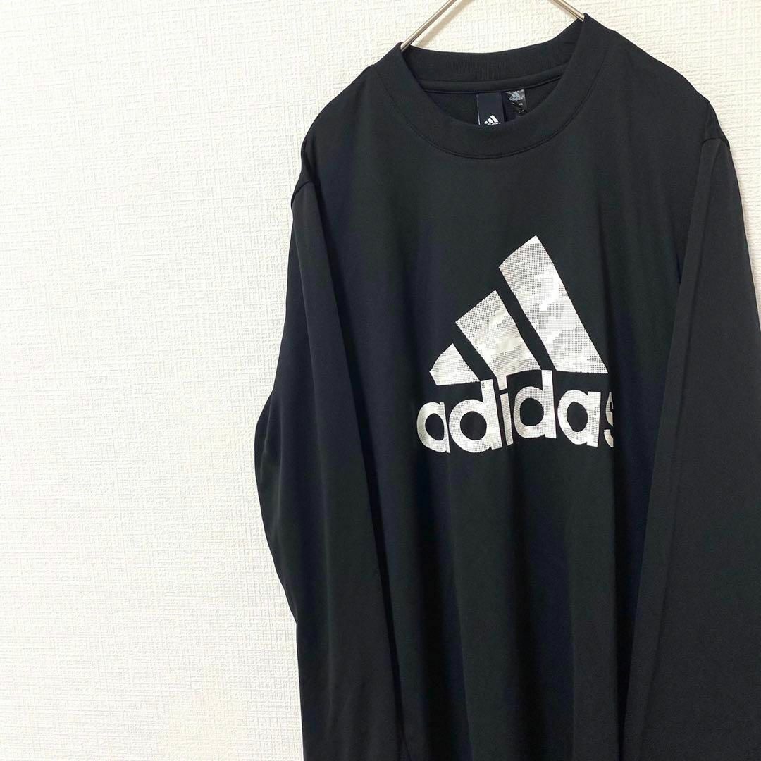 adidas(アディダス)のロンT スポーツウェア アディダス パフォーマンスロゴ ドットカモフラ M メンズのトップス(Tシャツ/カットソー(七分/長袖))の商品写真