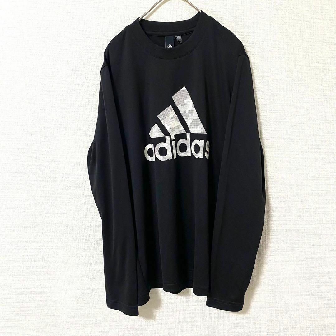 adidas(アディダス)のロンT スポーツウェア アディダス パフォーマンスロゴ ドットカモフラ M メンズのトップス(Tシャツ/カットソー(七分/長袖))の商品写真