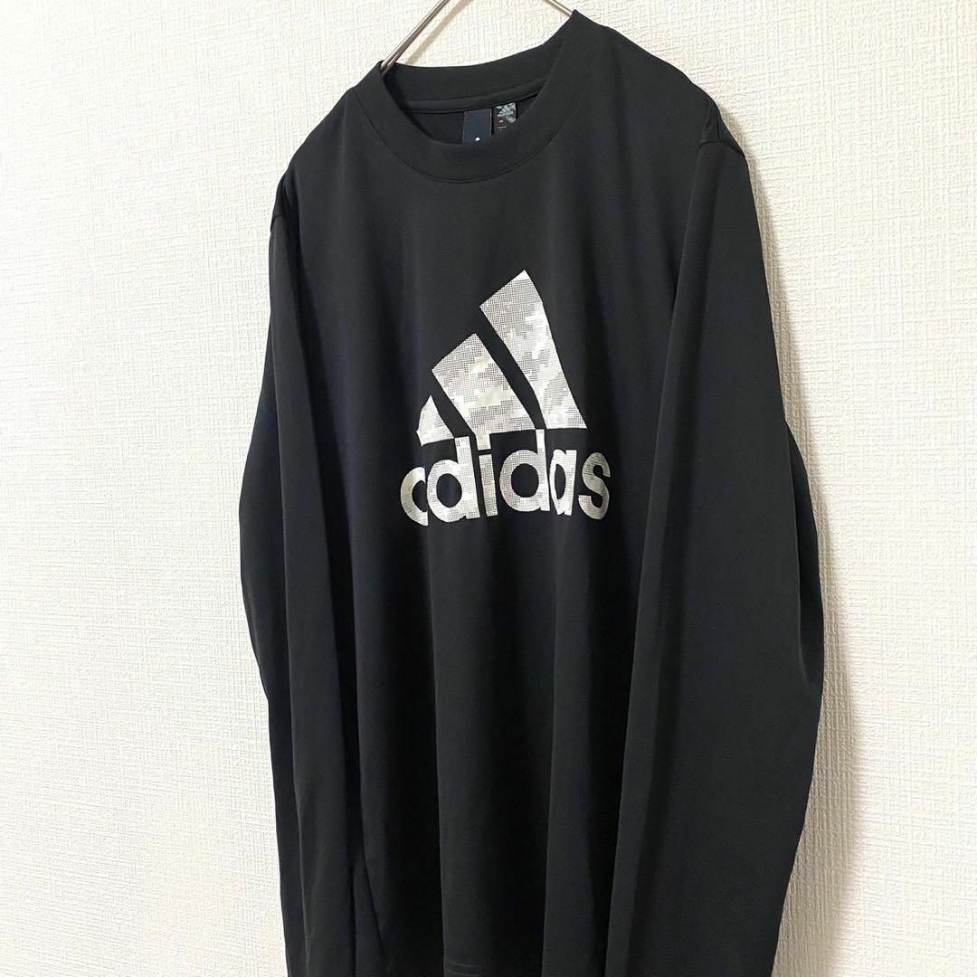 adidas(アディダス)のロンT スポーツウェア アディダス パフォーマンスロゴ ドットカモフラ M メンズのトップス(Tシャツ/カットソー(七分/長袖))の商品写真