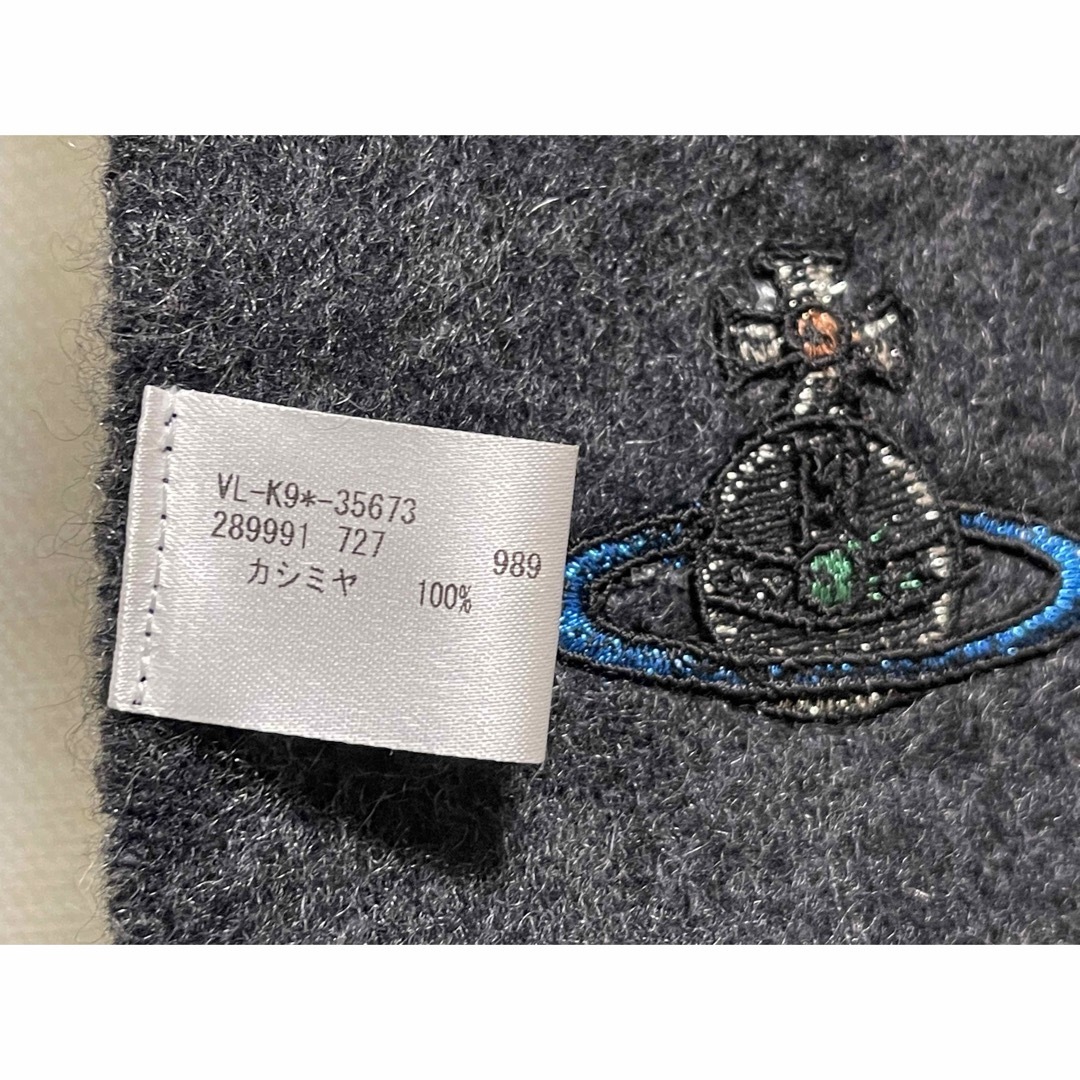 Vivienne Westwood(ヴィヴィアンウエストウッド)のvivienne westwood オーブ刺繍マフラー　カシミヤ メンズのファッション小物(マフラー)の商品写真