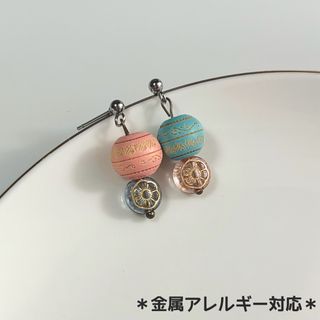 【金属アレルギー対応】ピアス　和風　和柄(ピアス)