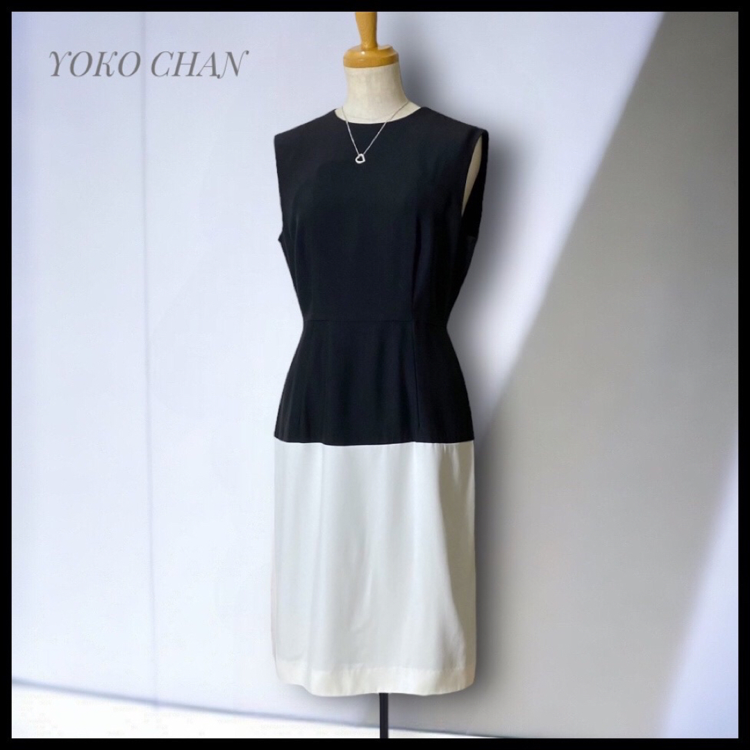 YOKO CHAN - 【YOKO CHAN】美品 バイカラーワンピース ノースリーブ ...