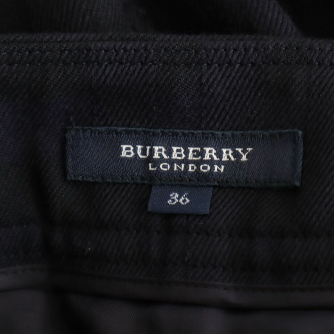 BURBERRY(バーバリー)のバーバリー 三陽商会 ミディ丈 ウール ラップスカート 36 ネイビー系 BURBERRY レディース 古着 【240318】 レディースのスカート(ミニスカート)の商品写真