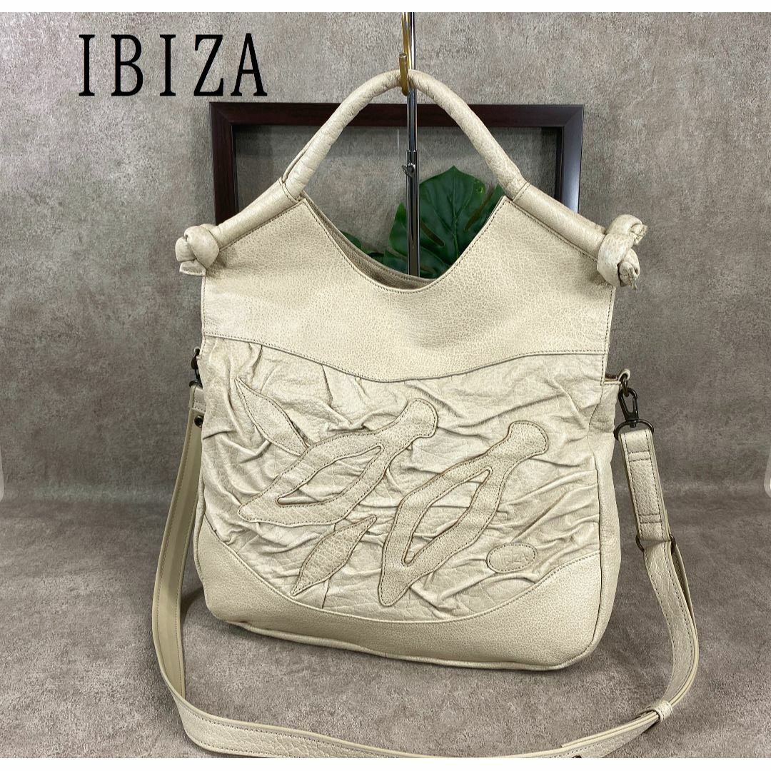 美品 イビザ IBIZA ☆パッチワーク レザー トートバッグ 日本製 A4OK