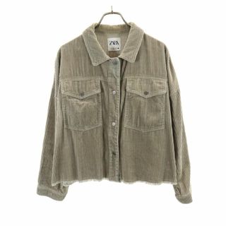 ザラ(ZARA)のザラ 長袖 コーデュロイシャツ MEX30 グレー系 ZARA レディース 古着 【240124】(シャツ/ブラウス(長袖/七分))