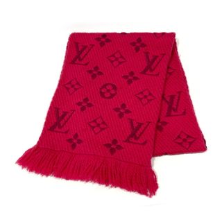 ルイヴィトン(LOUIS VUITTON)のLOUIS VUITTON エシャルプ ロゴマニア モノグラム フリンジ M78769 マフラー ウール シルク(マフラー/ショール)