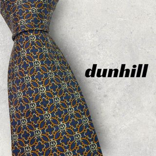 ダンヒル(Dunhill)の【5812】美品！dunhill　ダンヒル　ネクタイ　ネイビー系(ネクタイ)