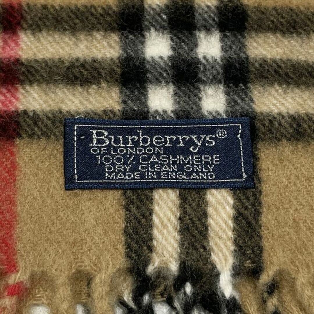 Burberrys 定番 チェック フリンジ マフラー カシミヤ レディースのファッション小物(マフラー/ショール)の商品写真