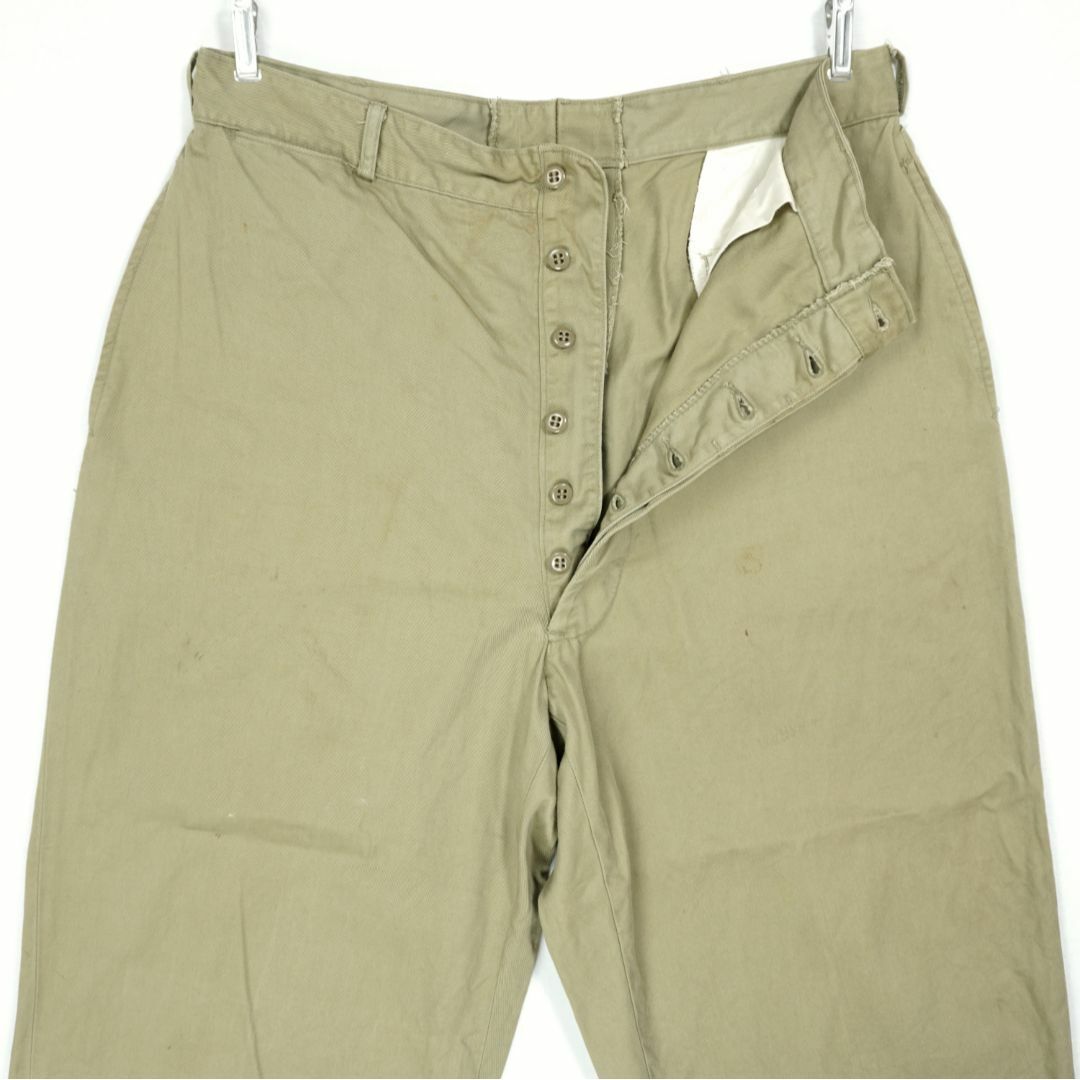 MILITARY(ミリタリー)のUSMC KHAKI CHINO TROUSERS 1957s W38 L33 メンズのパンツ(チノパン)の商品写真