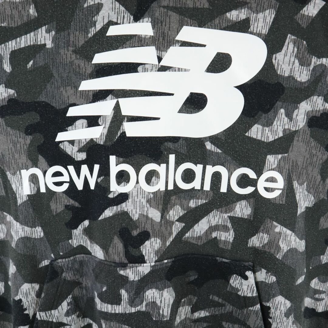 New Balance(ニューバランス)のニューバランス 長袖 フード パーカー XL グレー系 NEW BALANCE スウェット メンズ 古着 【240124】 メンズのトップス(パーカー)の商品写真