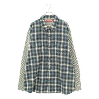 シュプリーム(Supreme)のシュプリーム  23AW  Houndstooth Plaid Flannel Shirt ハウンドトゥースプレイドフランネルチェック長袖シャツ メンズ XXL(シャツ)