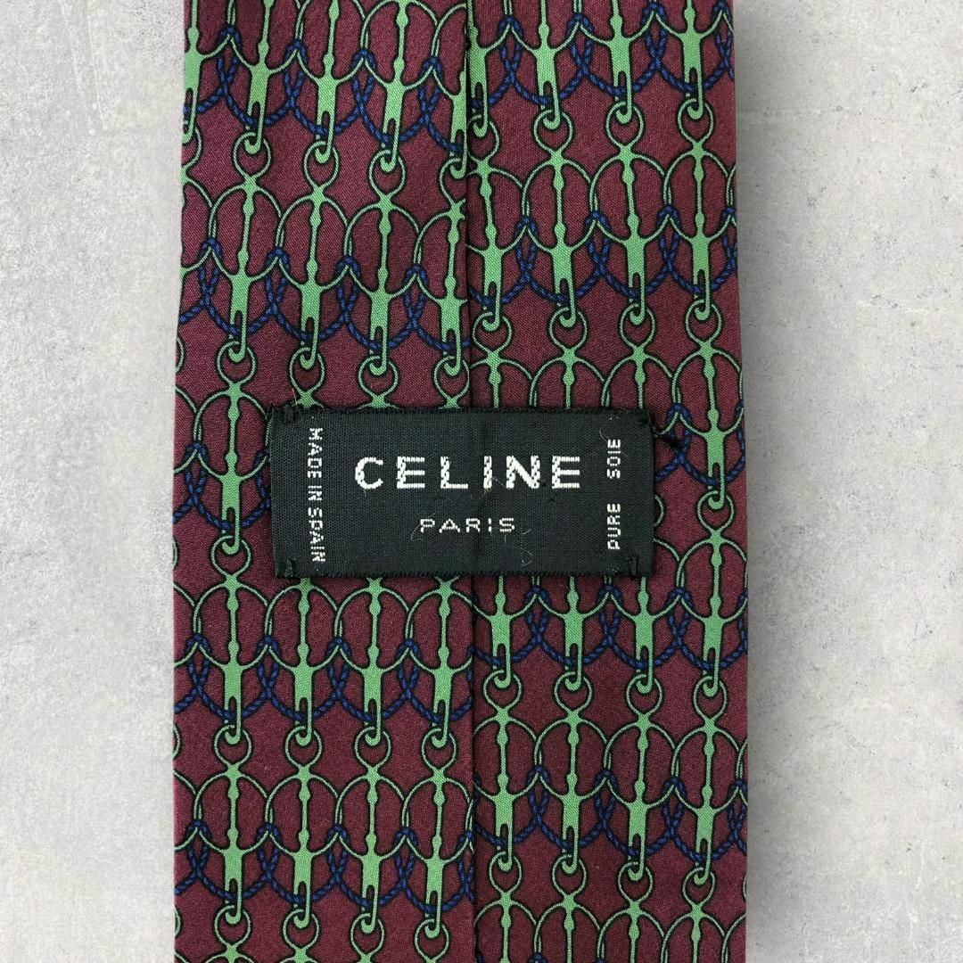 celine(セリーヌ)の【5814】良品！CELINE　ネクタイ　ボルドー系 メンズのファッション小物(ネクタイ)の商品写真