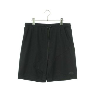 OFF-WHITE オフホワイト パンツ サイズ:S ラバーロゴ メッシュ ショーツ Mesh Shorts 18SS ブラック 黒 ボトムス ショートパンツ 【メンズ】【美品】ショートパンツ