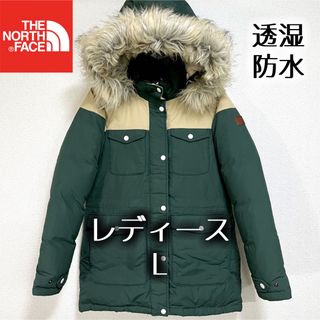 ザノースフェイス(THE NORTH FACE)の美品人気 ノースフェイス ダウンコート 透湿防水 レディースL フード着脱可能(ダウンジャケット)