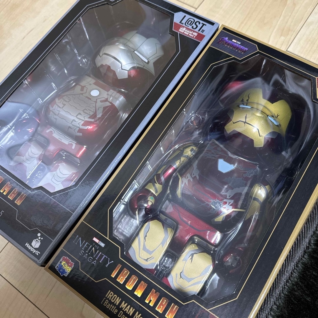 BE@RBRICK(ベアブリック)のHappyくじ  MARVEL IRON MANSP賞LAST賞ベアブリック ハンドメイドのおもちゃ(フィギュア)の商品写真