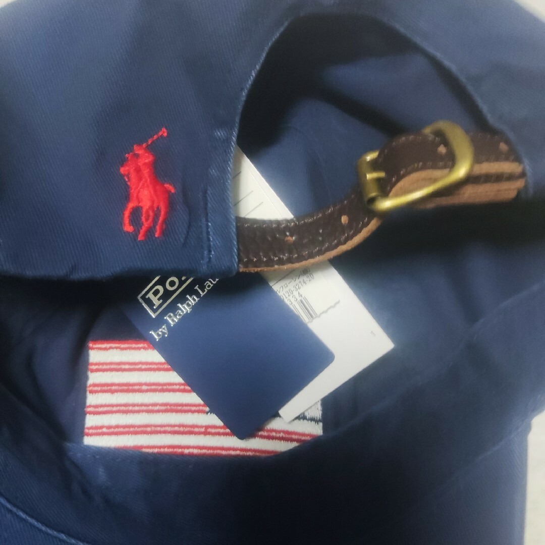 POLO RALPH LAUREN(ポロラルフローレン)の【新品未使用】ポロラルフローレン　USA　星条旗　ポニーロゴ　刺繍　キャップ メンズの帽子(キャップ)の商品写真