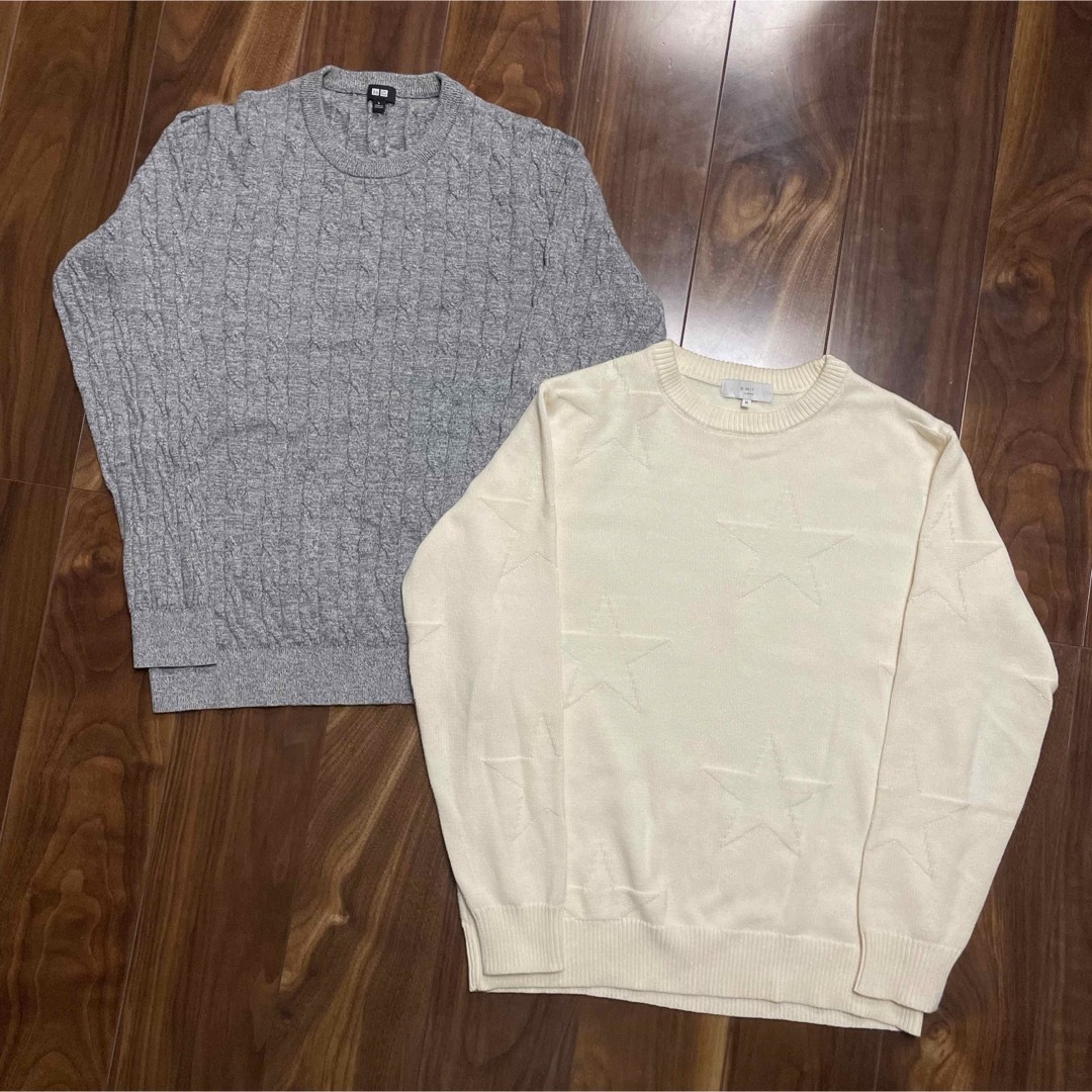 UNIQLO(ユニクロ)のbeams UNIQLO ニット　セーター　M &L size まとめ売り メンズのトップス(ニット/セーター)の商品写真