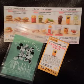 マクドナルド(マクドナルド)のミッキー＆ミニーのチャック付き収納袋＋マクドナルド(その他)