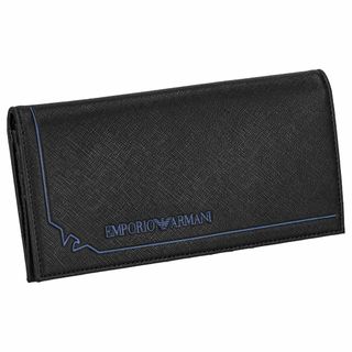 エンポリオアルマーニ(Emporio Armani)の未使用 正規品 エンポリオアルマーニ 長財布 メンズ ブラック レザー(長財布)