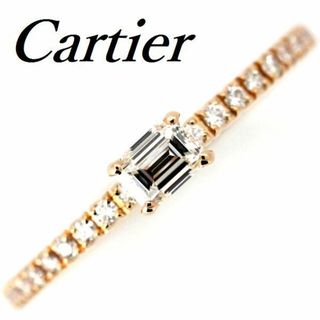 カルティエ(Cartier)のエタンセル ドゥ カルティエ エメラルドカット ダイヤモンド リング K18PG ♯51 証明書(リング(指輪))