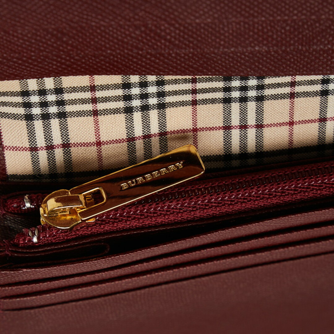 BURBERRY(バーバリー)の美品 バーバリー ノヴァチェック 長財布 レザー レディース BURBERRY 【228-34139】 レディースのファッション小物(財布)の商品写真