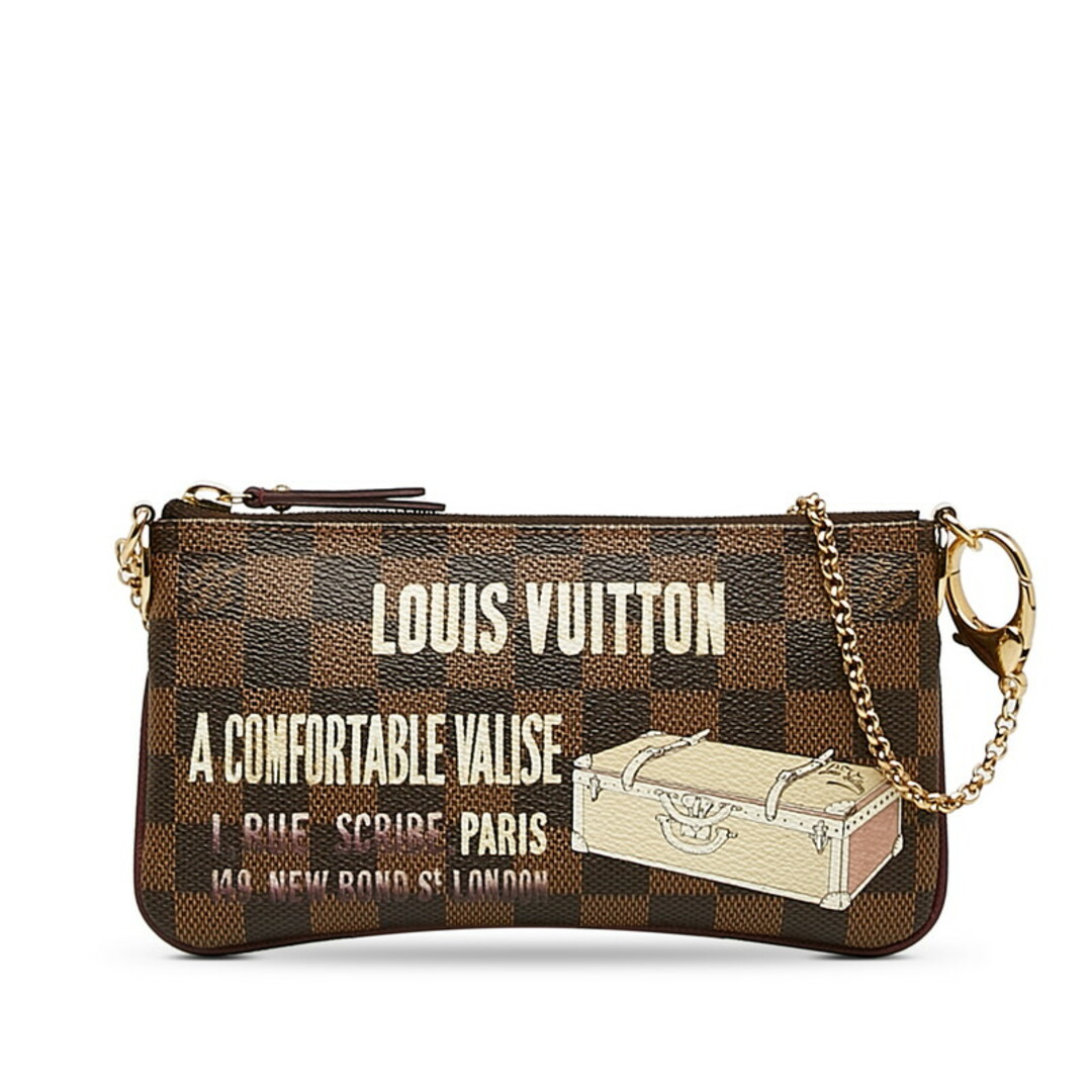 美品 ルイ ヴィトン ポシェット ミラ MM チェーン アクセサリーポーチ N63091 PVC レディース LOUIS VUITTON 【228-34274】ファスナー内側