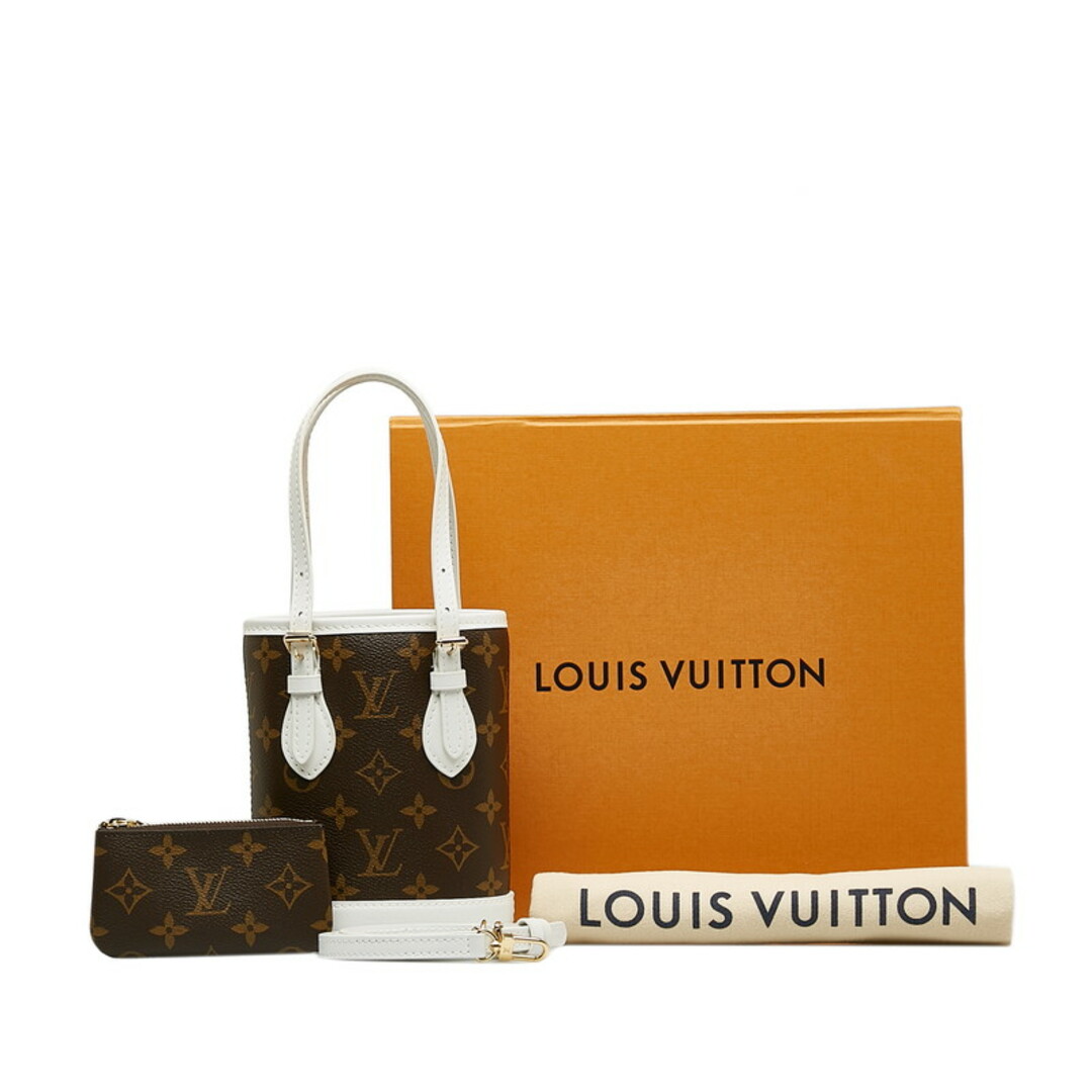 美品 ルイ ヴィトン モノグラム ナノ バケット ハンドバッグ ショルダーバッグ 2WAY M81489 PVC レディース LOUIS VUITTON 【228-34278】約56cm詳細備考