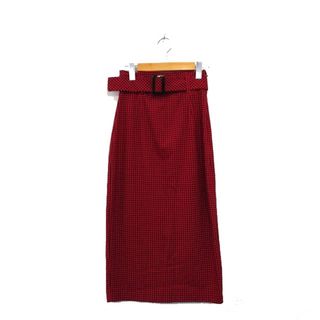 ZARA - ザラ タイト スカート ロング ボタン ベルト ギンガム ZARA - ザラ タイト スカート ロング ボタン ベルト ギンガム