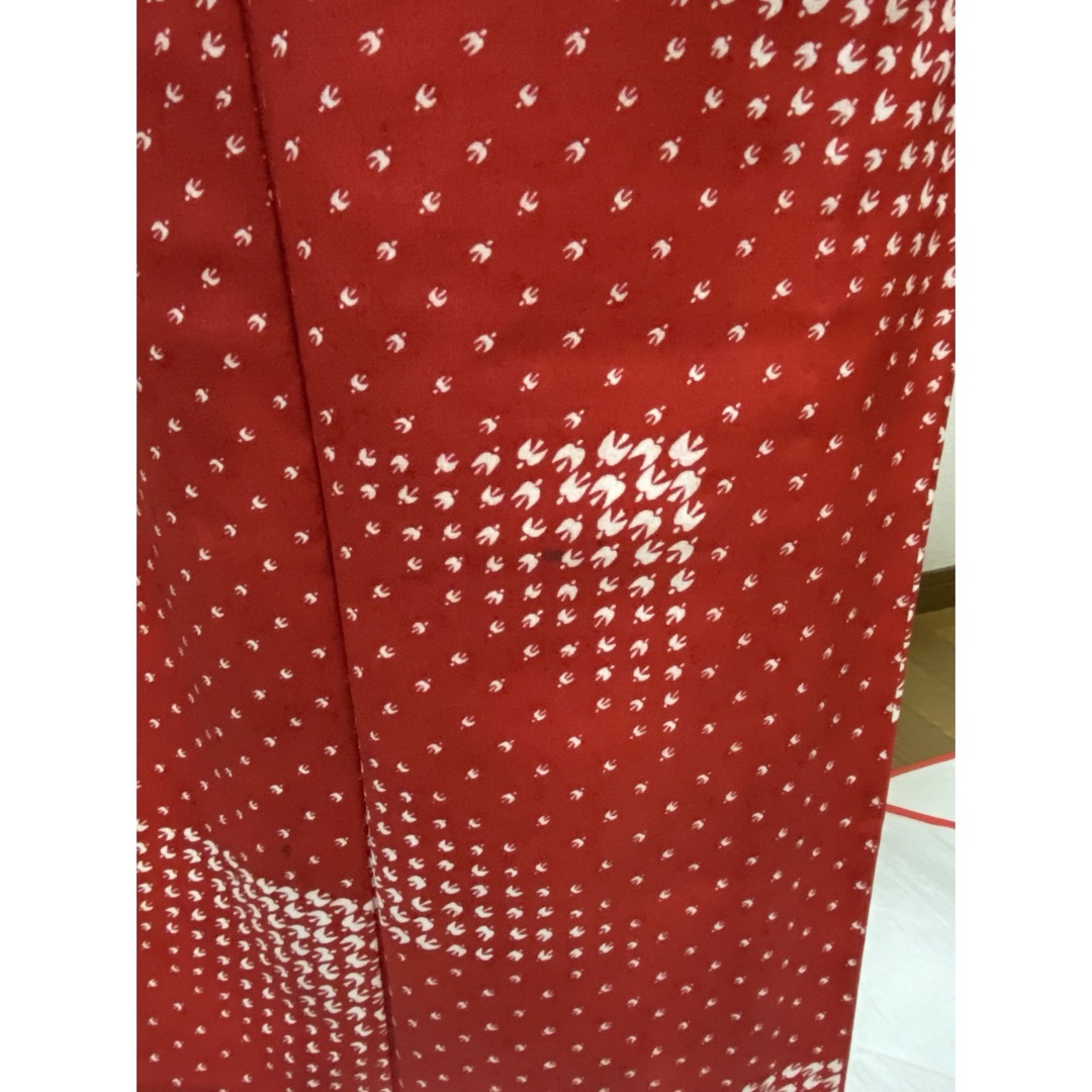 単衣着物👘　赤色 レディースの水着/浴衣(着物)の商品写真