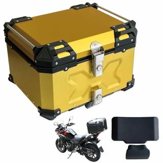 バイクリアボックス アルミトップケース (55L Gold 金) 1143(装備/装具)