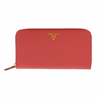 プラダ(PRADA)の未使用 正規品 プラダ 長財布 レディース レッド ピンク レザー(財布)