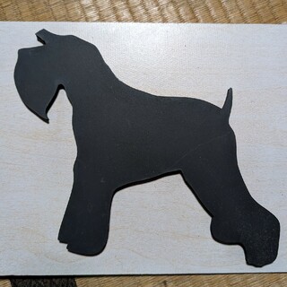 シュナウザー　黒板プレート(犬)