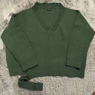 ラフシモンズ(RAF SIMONS)の18ss RAF SIMONS オーバーサイズ Vネック ニット ラフシモンズ(ニット/セーター)