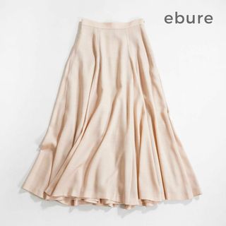 スカート美品 ebure コットンダブルブークレフレアスカート アイボリー 72600