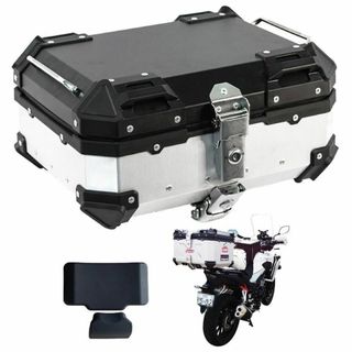 バイク用リアボックス 銀 大容量 22L アルミ (SILVER 22L)(装備/装具)